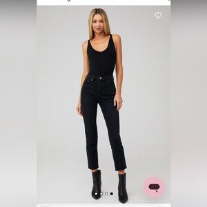 Daze Daily Driver High Rise Skinny Straight jeans (inked black, size 25)